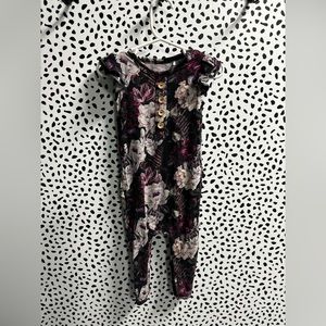 BAMBOO EUC Bums and Roses Bloom Shakalaka Ruffle Romper 12-18 mo